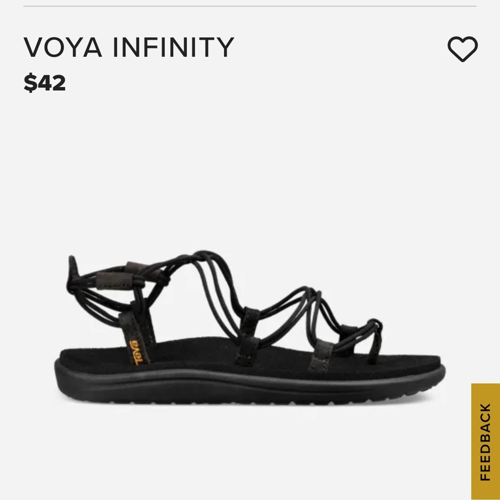 NWT Teva Black Sandals